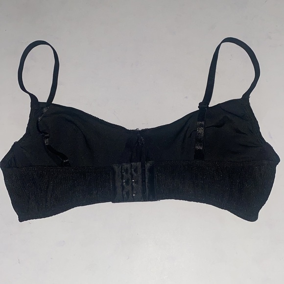 Pretty Little Thing Black Bikini Ribbed Bra No Underwire Adjustable Stretchy Sm - Picture 4 of 6